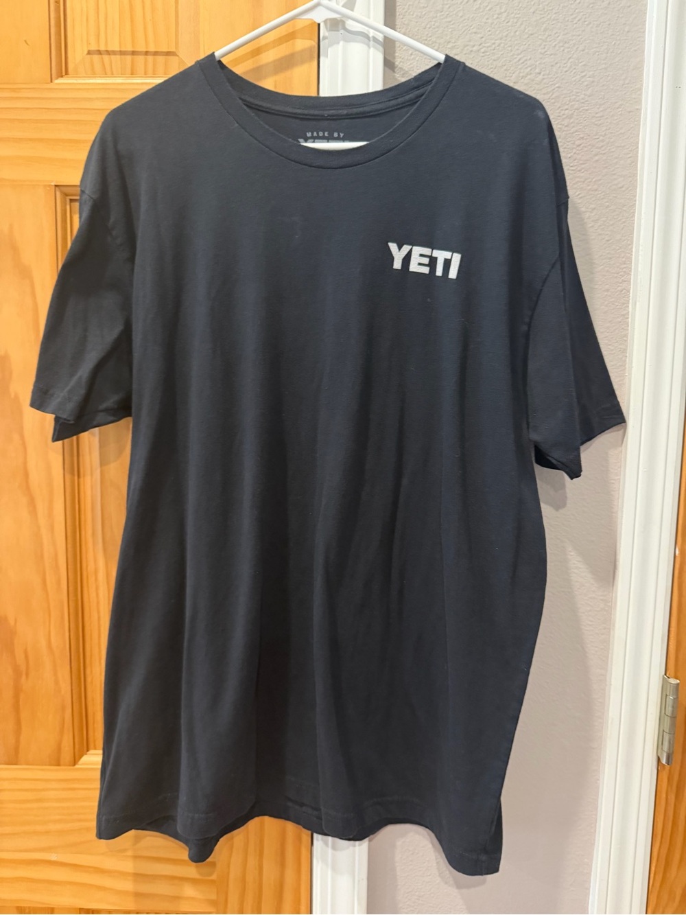 Yeti Black Short-Sleeve Tee with White Chest Logo